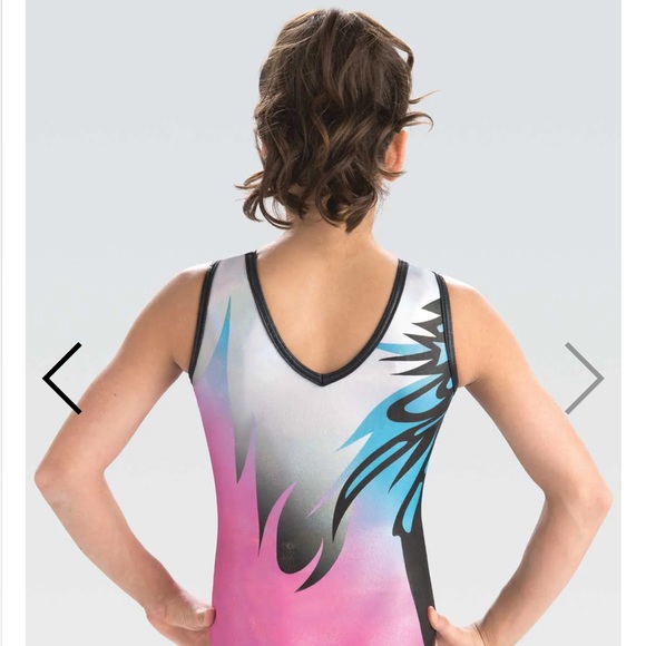 - NWT Dreamlight By GK Imagination Tank gymnastics Leotard w/scrunchie sz AS - Picture 2 of 11